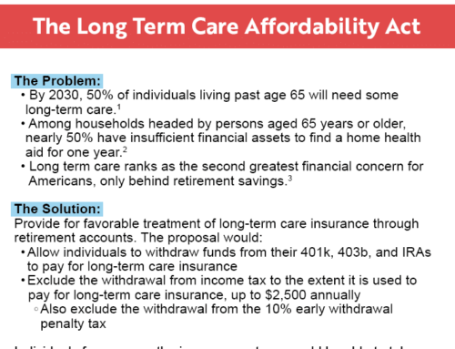 This IS Huge!!  LTCi Plans via 401K/IRA Tax & Penalty Free!!